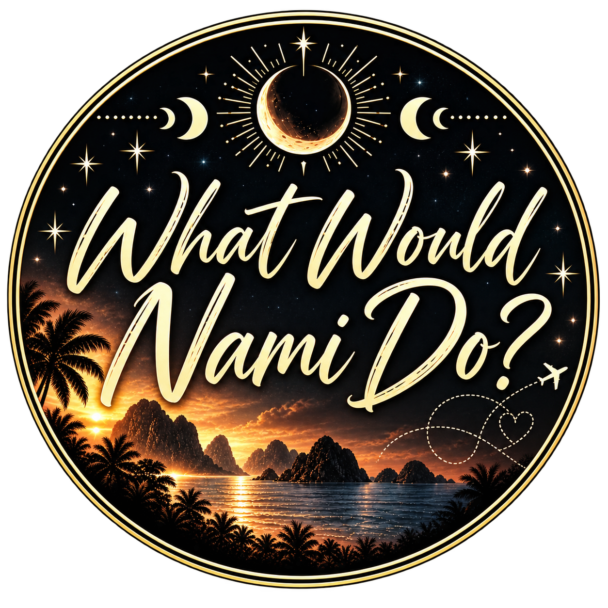 What Would Nami Do? — Independent Travel Agent circular logo